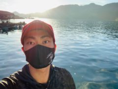 初　海上釣り堀へ　by石田