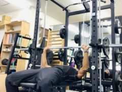 胸トレーニング再開　by石田